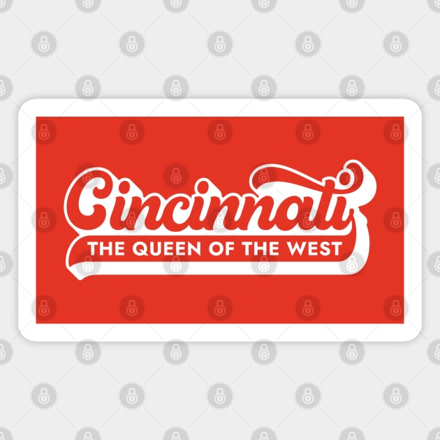 Cincinnati Script Lettering Magnet by AeronautDesignCo